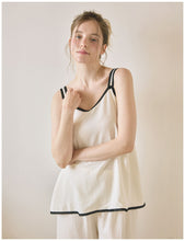 Load image into Gallery viewer, [PRE-ORDER] 2026 S/S 100% 국내산 생산&amp;고퀄리티 "하늘하늘 크림 9부 2pc 잠옷"