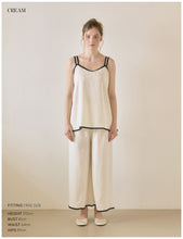 Load image into Gallery viewer, [PRE-ORDER] 2026 S/S 100% 국내산 생산&amp;고퀄리티 "하늘하늘 크림 9부 2pc 잠옷"