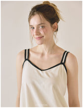 Load image into Gallery viewer, [PRE-ORDER] 2026 S/S 100% 국내산 생산&amp;고퀄리티 "하늘하늘 크림 9부 2pc 잠옷"