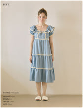 Load image into Gallery viewer, [PRE-ORDER] 2026 S/S 100% 국내산 생산&amp;고퀄리티 "스카이퍼프 스퀘어넥 원피스 잠옷"