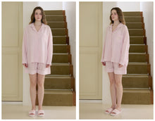 Load image into Gallery viewer, [PRE-ORDER] 2026 S/S 100% 국내산 생산&amp;고퀄리티 "핑크 카라 2pc 잠옷"